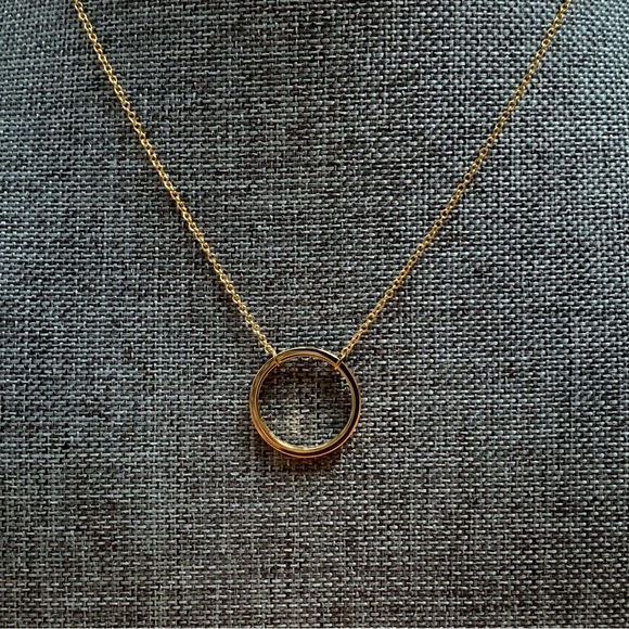 Kinsley Armelle Honey Necklace Yellow Gold Open Circle RETIRED Design - Picture 9 of 13